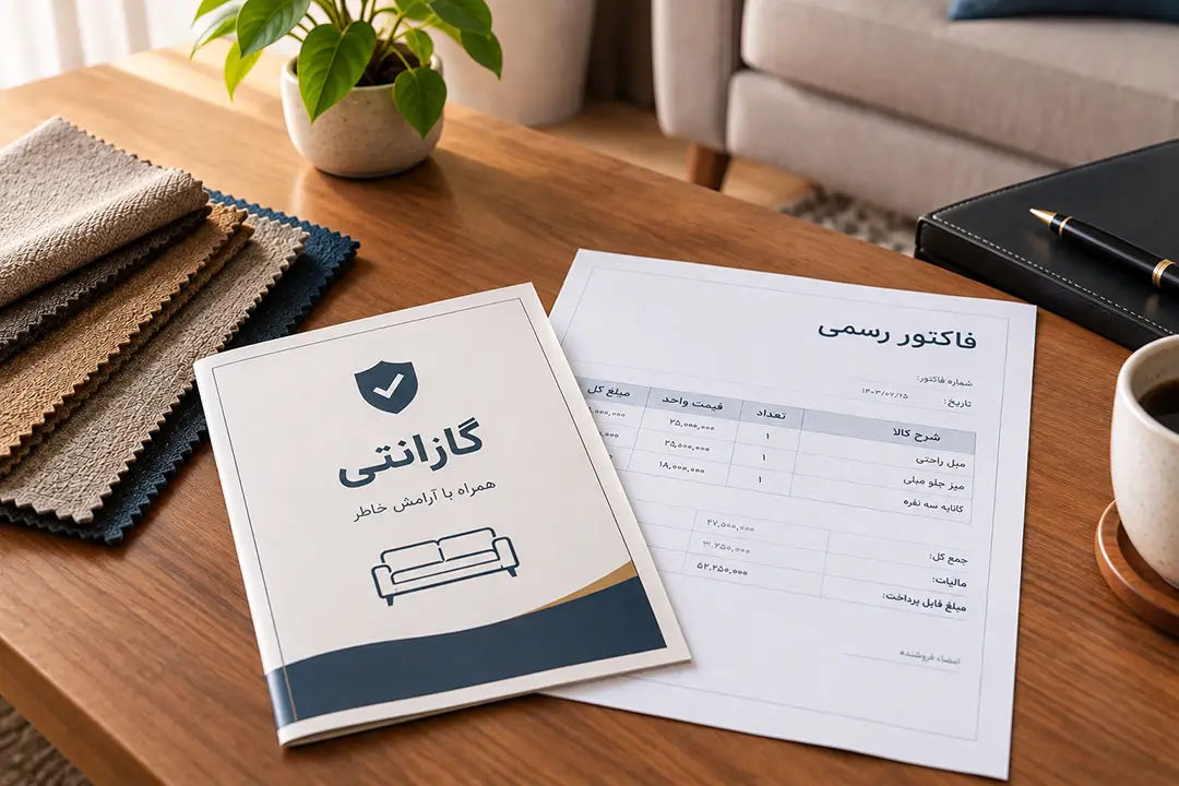 برگه گارانتی مبل تختخواب شو